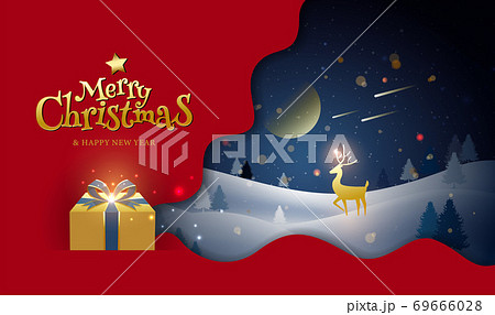 Merry Christmas & Happy New Year, Greeting, Winter, Fantasy Illustration, Vector Merry Christmas & Happy New Year, Greeting, Winter, Fantasy Illustration, Vector 69666028