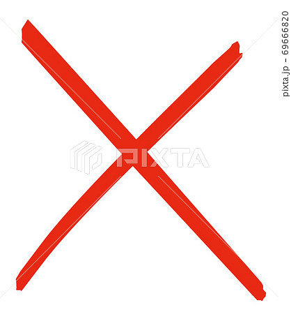 Thin red cross mark - Stock Illustration [69666820] - PIXTA