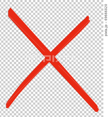 Thin red cross mark - Stock Illustration [69666820] - PIXTA