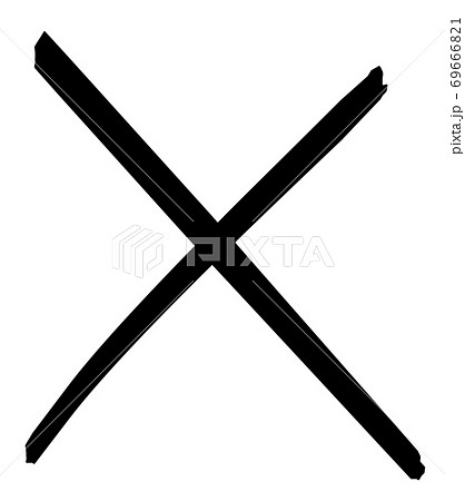 Thin black cross mark - Stock Illustration [69666821] - PIXTA