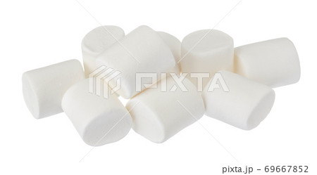 Marshmallow isolated on white background with clipping path and full depth of field Marshmallow isolated on white background with clipping path and full depth of field 69667852