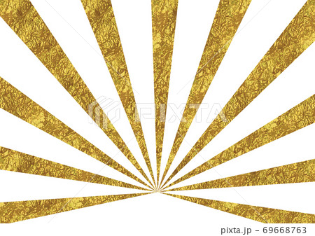 金箔の放射模様背景のイラスト素材