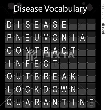 Disease Vocabulary Digital Board Illustration 69669449