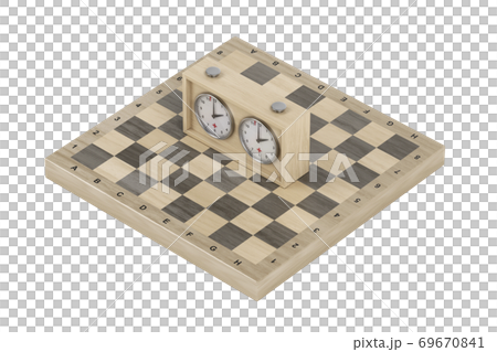 Chess board and chess clock Chess board and chess clock 69670841