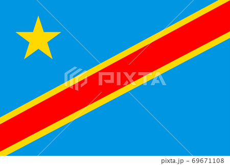 Democratic Republic of the Congo flag. National current flag, government and geography emblem. Flat style 69671108