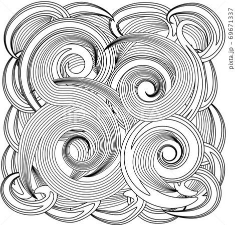 Abstract hand drawn zentangle style. Doodle art decorative border. 69671337