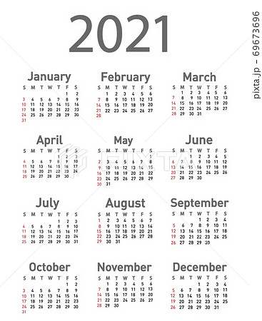 Calendar for 2021 vector illustration 69673696