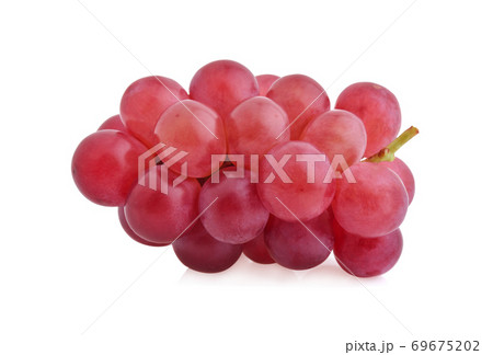 Red grape isolated on white background. 69675202