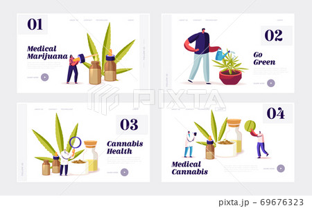 Cannabis for Personal Use, Legal Light Drug Landing Page Template Set. Scientist Characters Growing Medical Cannabis Cannabis for Personal Use, Legal Light Drug Landing Page Template Set. Scientist Characters Growing Medical Cannabis 69676323