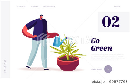 Alternative Herbal Medicine Landing Page のイラスト素材