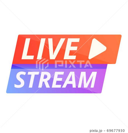 Live stream material icon, cartoon style Live stream material icon, cartoon style 69677930