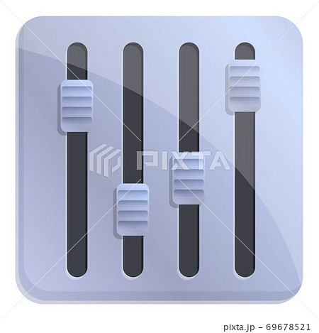 Video editing sound mixer icon, cartoon style 69678521