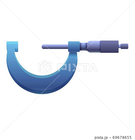 Equipment micrometer icon, cartoon style 69678655