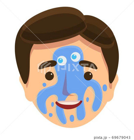 Face painting octopus icon, cartoon style Face painting octopus icon, cartoon style 69679043