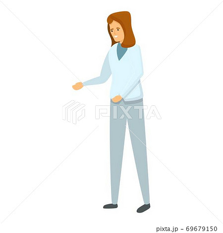 Nurse at house icon, cartoon style 69679150