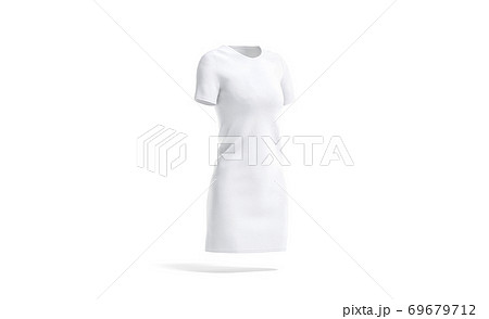 Blank white cloth dress mock up, side view Blank white cloth dress mock up, side view 69679712