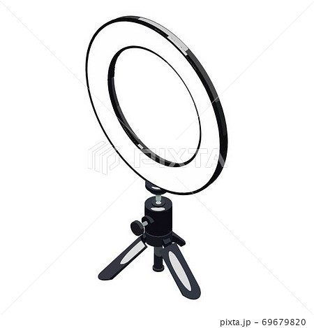 Selfie ring light icon, isometric style 69679820