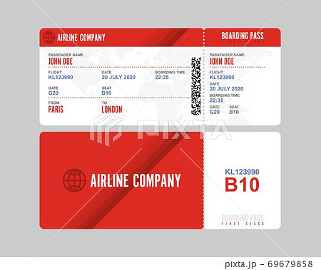 Boarding Pass Vector Illustration Isolated On のイラスト素材