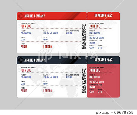 Boarding Pass Vector Illustration Isolated On のイラスト素材
