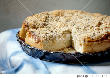 White sicilian focaccia cake White sicilian focaccia cake 69680127