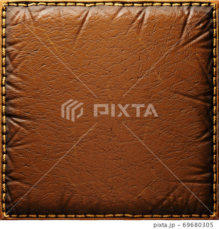 Background made of squared leather. 3D 69680305