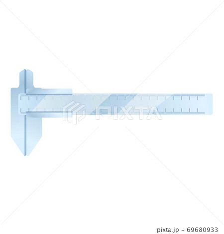 Engineer caliper icon, cartoon style 69680933