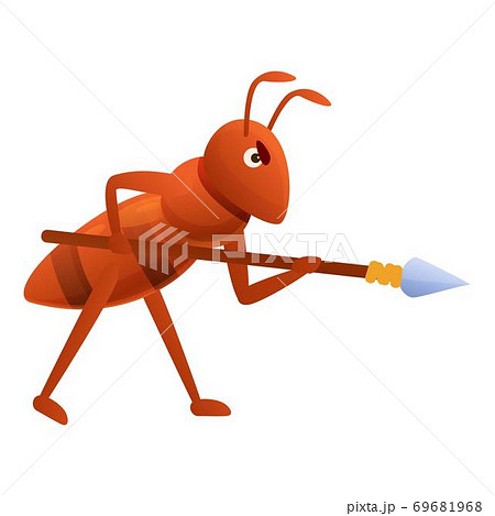 Ant Warrior Icon Cartoon Styleのイラスト素材