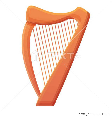 Festival harp icon, cartoon style Festival harp icon, cartoon style 69681989