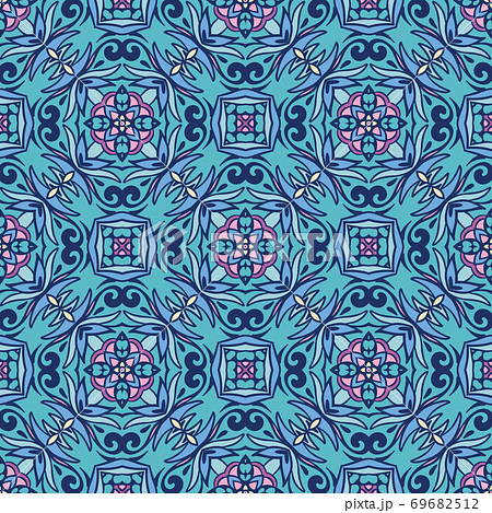 Seamless pattern vector Ethnic geometric print vintage Seamless pattern vector Ethnic geometric print vintage 69682512
