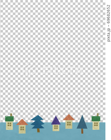 Winter residential area surrounded by trees 69682652