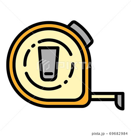 Measurement Tape Icon Outline Styleのイラスト素材
