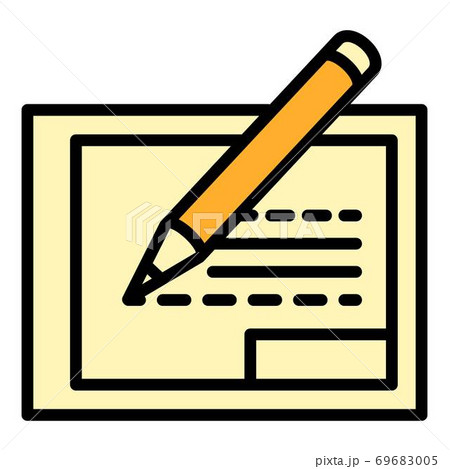 Modern writing architect icon, outline style 69683005