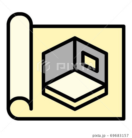 Architect room project icon, outline style 69683157