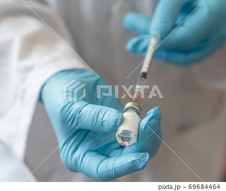 Vaccine for vaccination, medical immunization for patient treatment from disease such as coronavirus, covid-19, cervical cancer, hpv, measles, meningitis, pertussis, pneumonia, tetanus, or typhoid 69684464