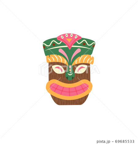  FAYXTIN Tiki Mask Hawaii Traditional Ethnic Design