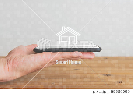 IoT スマホイメージ背景素材 IoT スマホイメージ背景素材 69686099