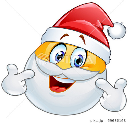 Pointing at himself Santa emoticon 69686168