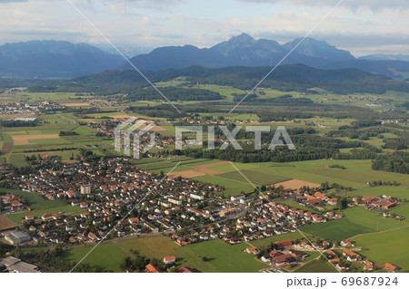 Landscape in the foothills of the Alps, Upper Bavaria Landscape in the foothills of the Alps, Upper Bavaria 69687924