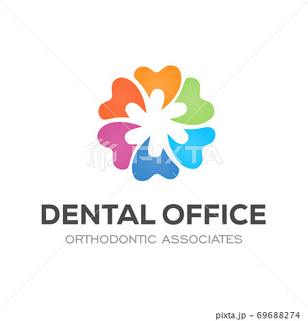 Dental Clinic Logo Design Dentist Logo Tooth abstract Linear Dentist stomatology	 69688274