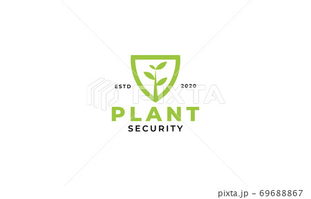 Plant Or Tree Or Flower Guard Security Shield のイラスト素材