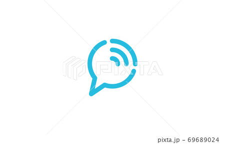 Bubble Chat Wifi Internet Connect Technology のイラスト素材