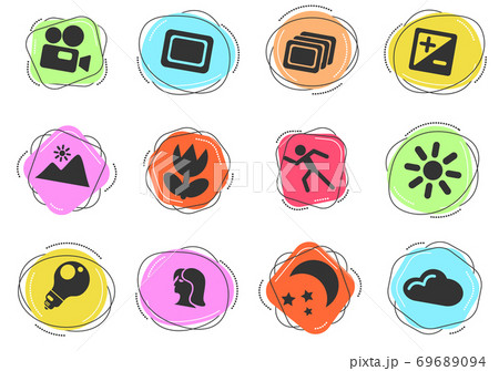 Modes of Photo Silhouette Icons Modes of Photo Silhouette Icons 69689094