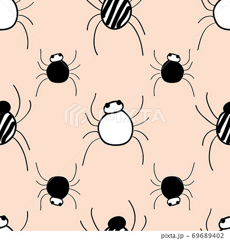 Doodle Spiders repeat vector seamless Doodle Spiders repeat vector seamless 69689402