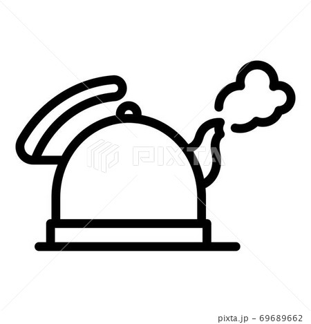 Boiling keetle icon, outline style 69689662