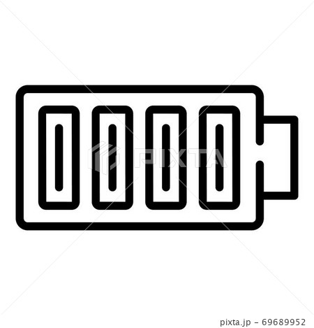 Full battery icon, outline style 69689952