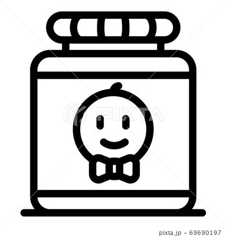 Baby food jar icon, outline style 69690197