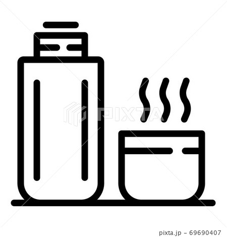 Thermos bottle icon, outline style 69690407