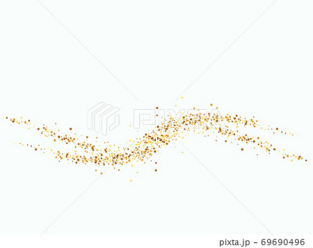 Gold glitter wave abstract background, golden sparkles on white background, vip design template 69690496
