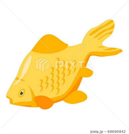 Big goldfish icon, isometric style Big goldfish icon, isometric style 69690842