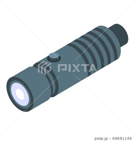 Camping Flashlight Icon Isometric Styleのイラスト素材